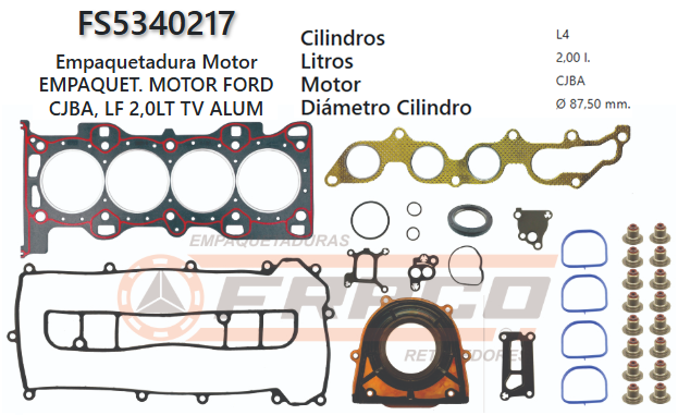 Junta de JUEGO JUNTAS FORD ECO SPORT LF 2.0 MAZDA 6-3 02/06
