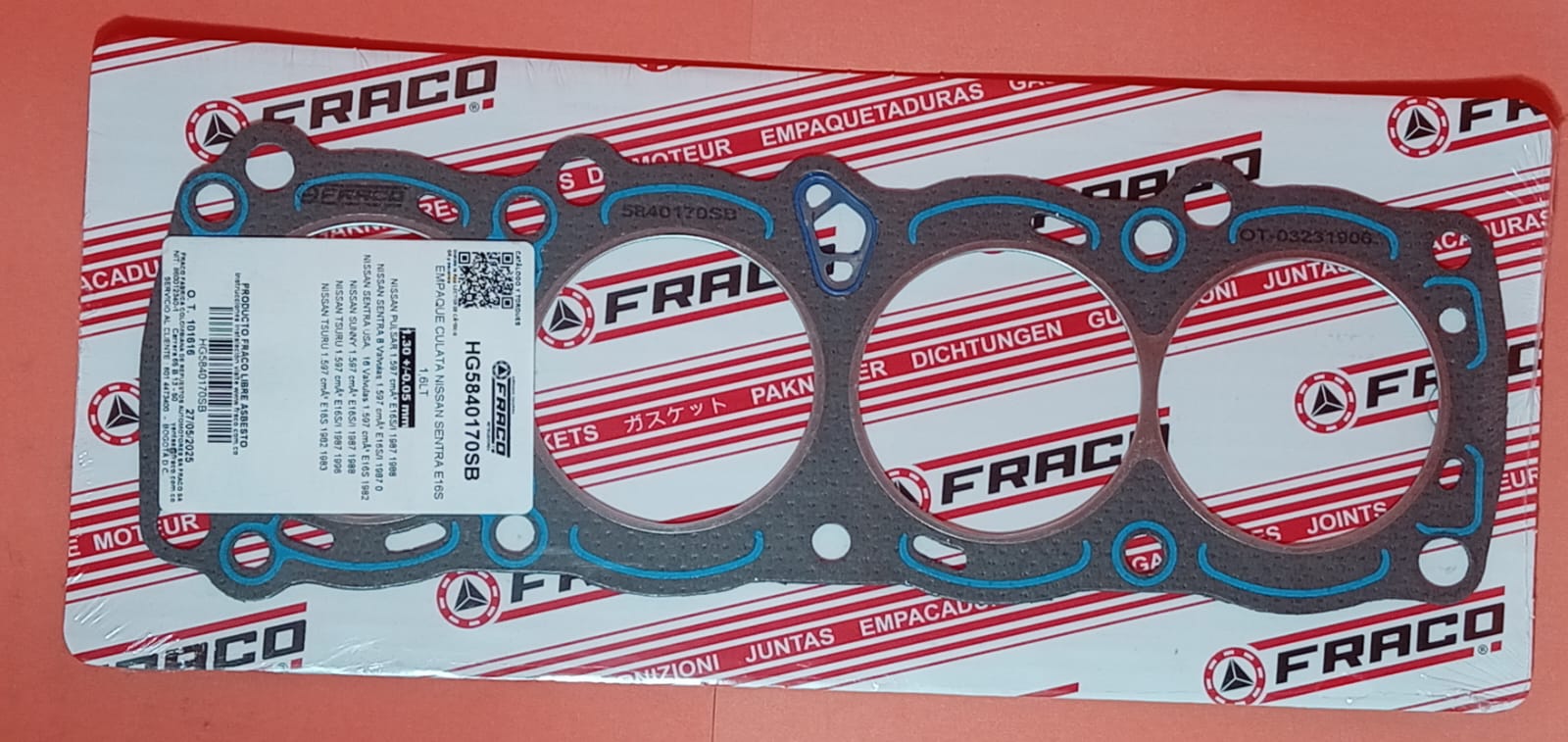 JUNTA DE CULATA NISSAN SENTRA E15/E16 1600CC 87UP