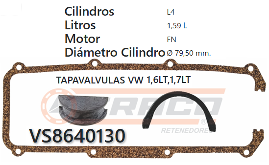 JUNTA DE T/VALVULA VOLKSWAGEN GOLF, COMBI FS,EN, DS, 1.6/1.8 77/01