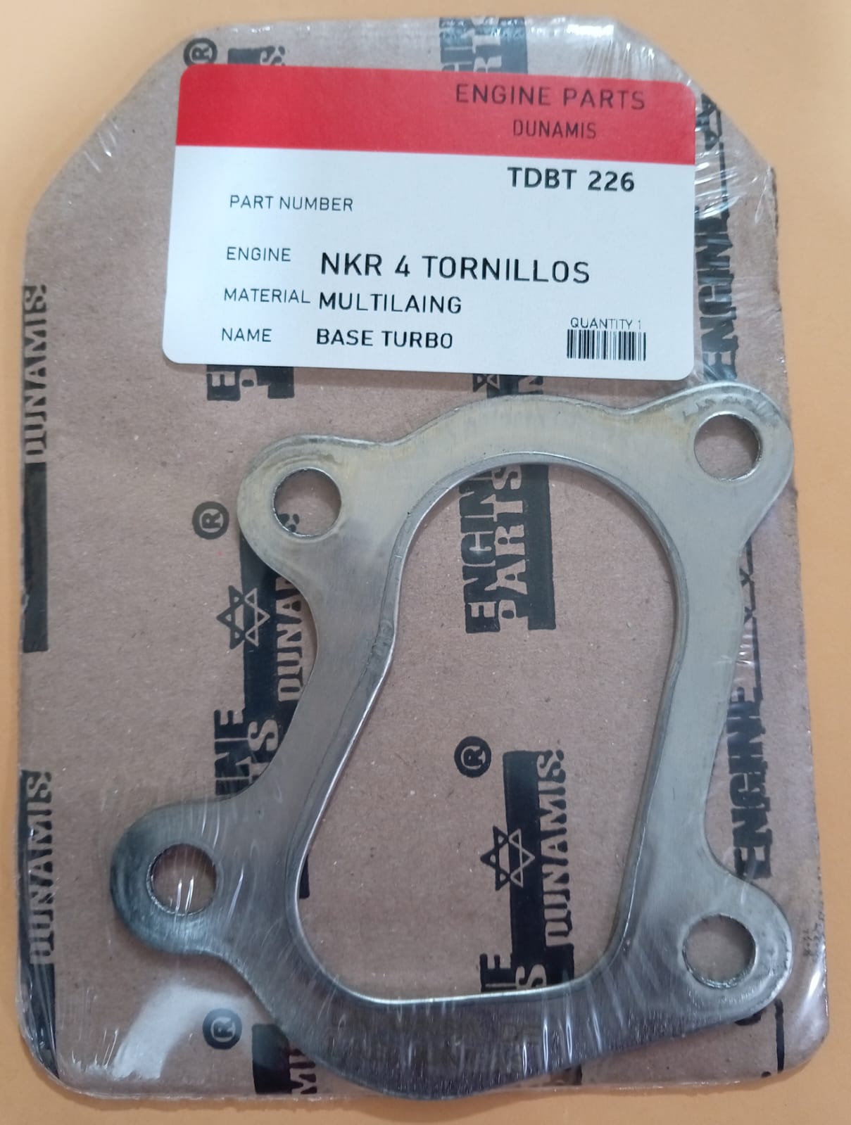 JUNTA DE TURBO NKR 4 TORNILLOS