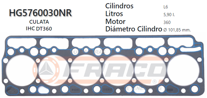 JUNTA DE CULATA INTERNATIONAL NAVISTAR 6.0L DT360/360A 90/96