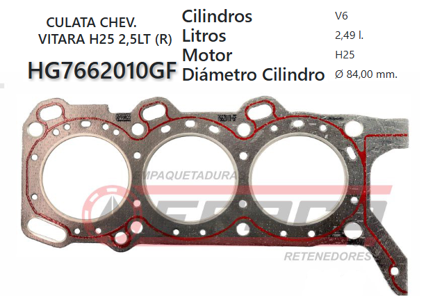 JUNTA DE CULATA SUZUKI GRAN VITARA 2.5 H25A V6 (DER) 98UP