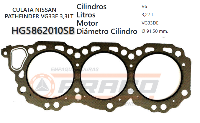 CULATA NISSAN PATHFINDER / XTERRA VG33DE 96/04