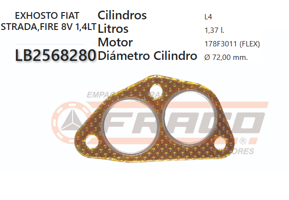 JUNTA DE MUFFLER FIAT PALIO, SENIA, FIRE 1.6L