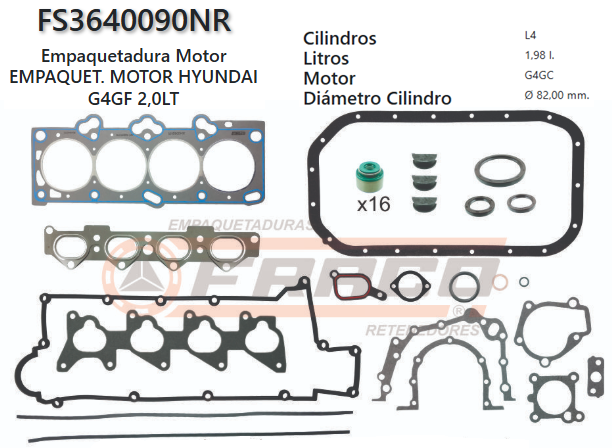 Junta de JUEGO JUNTAS HYUNDAI ELANTRA 1.8/2.0 G4GC/GF 03/11