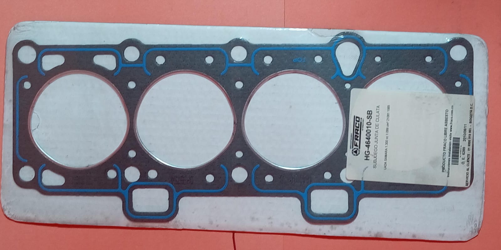 JUNTA DE CULATA LADA 2108/OCH 1.1/1.3 SAMARA/VAZ 2108 85/....