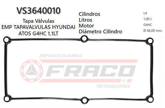 JUNTA DE T/VALVULA HYUNDAI ATOS, SANTRO G4HC, 1.0L 05/UP