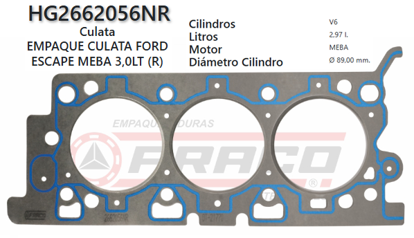 JUNTA DE CULATA FORD ESCAPE MONDEO 3.0 181 01/08 (DER)