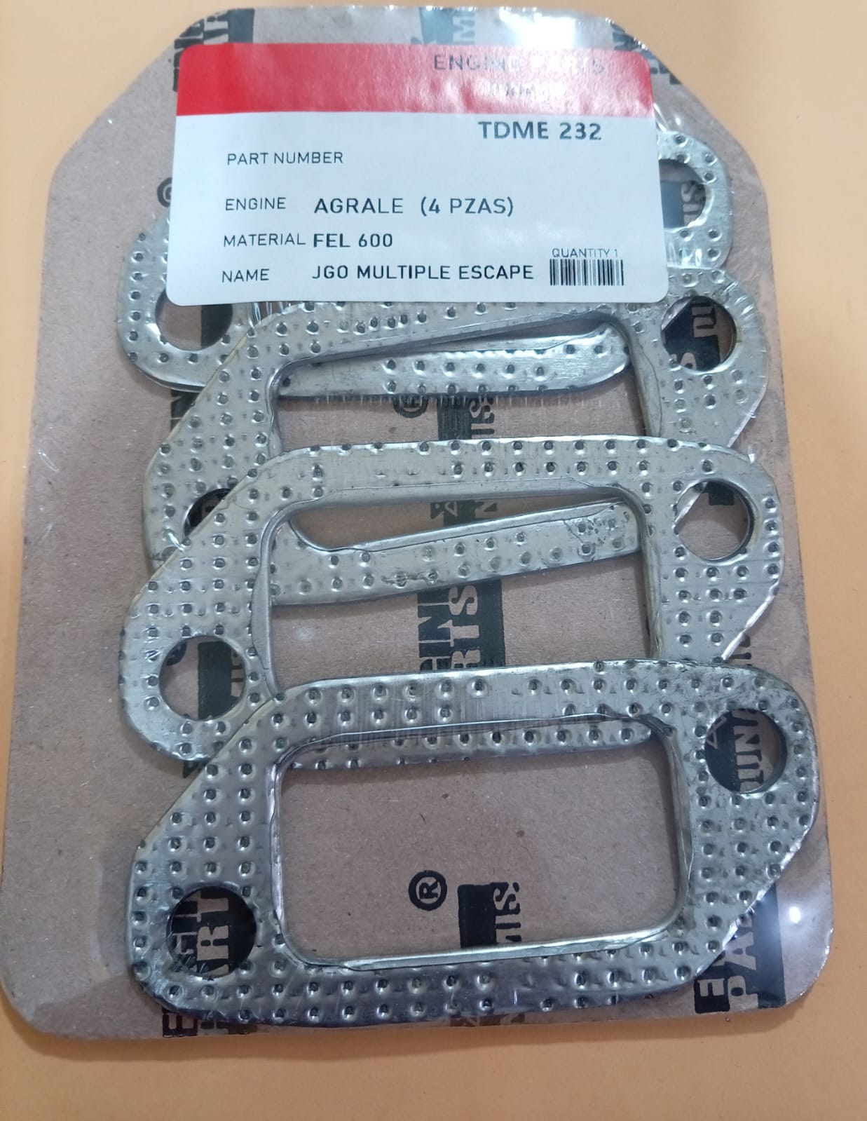 JUNTA DE ESCAPE. AGRALE (4 Piezas)