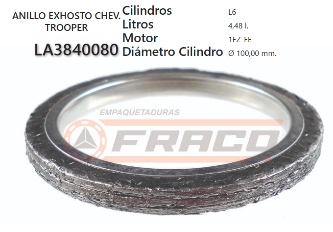 JUNTA DE MUFFLER TOYOTA / DAIHATSU 13B / 5A / 7A 84/89