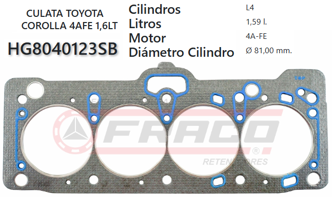JUNTA DE CULATA TOYOTA COROLLA 4A-FE 87/93