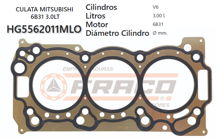 JUNTA DE CULATA MITSUBISHI OUTLANDER 6B31 3.0L 07/12