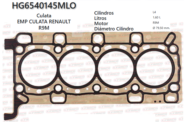 JUNTA DE CULATA RENAULT TRAFIC III, R9M, DIESEL, 14/20