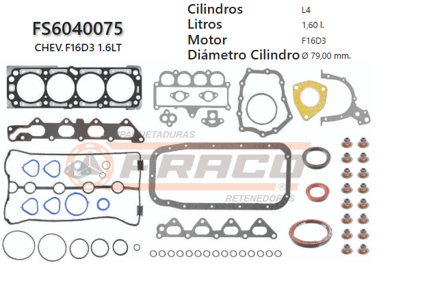 Junta de JUEGO JUNTAS CHEVROLET AVEO 1.4 F14D 06/UP