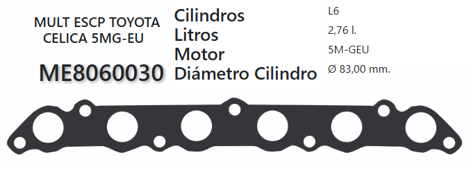 JUNTA DE ESCAPE. TOYOTA CRESSIDA/SUPRA 5MG/7MG 81/93