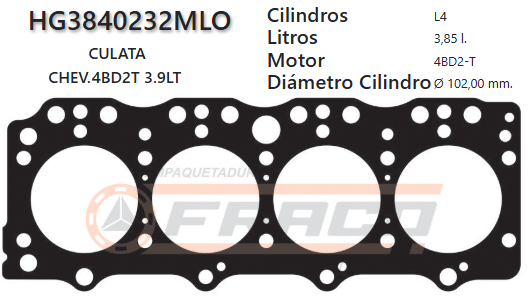 JUNTA DE CULATA ISUZU NPR 4BD2-T CHEVROLET NPR