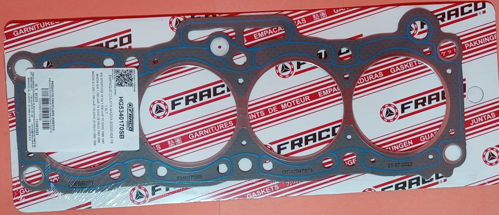 JUNTA DE CULATA MAZDA F8 626 1.8 83/88 B2000