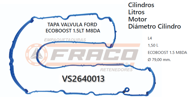 JUNTA DE T/VALVULA FORD ESCAPE, FOCUS, BRONCO M8DA ECOBOOST 1.5L 18/24