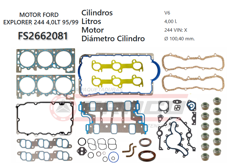 Junta de JUEGO JUNTAS FORD EXPLORER 244 95/99 4.0