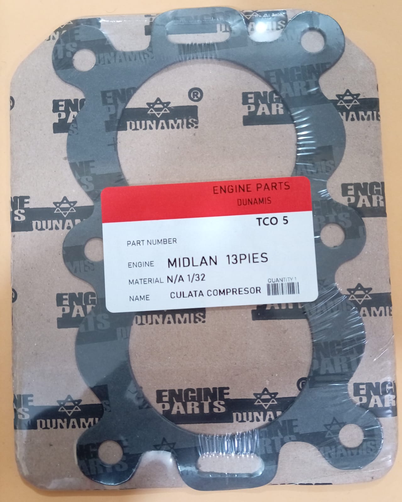 JUNTA DE CULATA COMPRESOR MIDLAN 13 Pies