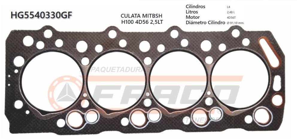 JUNTA DE CULATA MITSUBISHI / HYUNDAI 4D56T, H1000 2500 CC