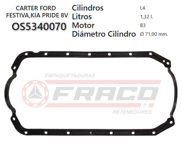 JUNTA DE CRANK FORD FESTIVA B3 87/94