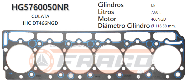 JUNTA DE CULATA INTERNATIONAL DT 466 NGD 7600CC 94/97