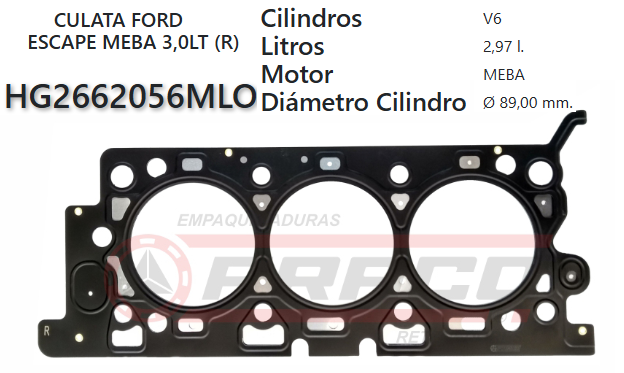 JUNTA DE CULATA FORD ESCAPE MONDEO 3.0 181 01/08 (DER)