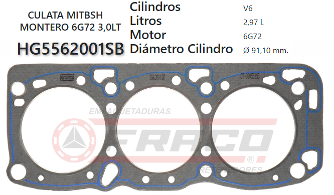 JUNTA DE CULATA MITSUBISHI MONTERO 6G72 3.0 88/96