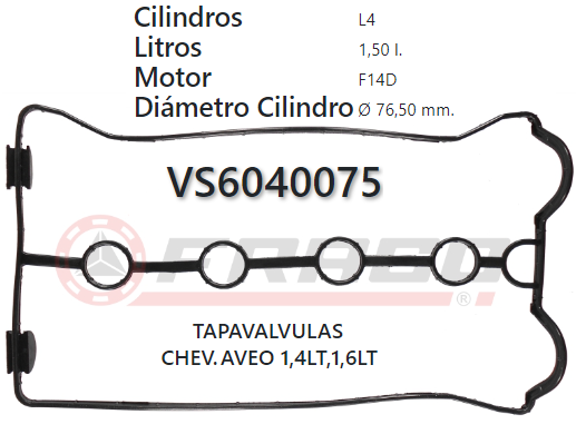 JUNTA DE T/VALVULA CHEVROLET AVEO 1.4 F14D 06/UP