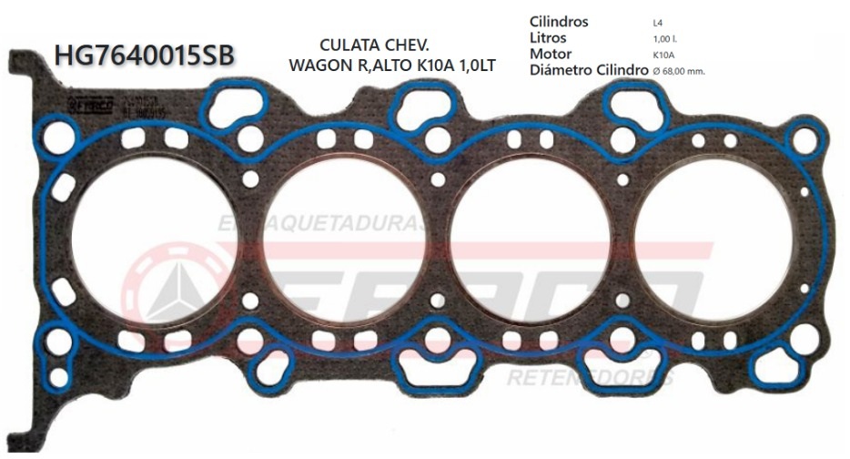 JUNTA DE CULATA SUZUKI / CHEVROLET ALTO K10A 99 UP 1000CC