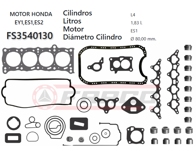 Junta de JUEGO JUNTAS HONDA ACCORD EY1/ES1 83UP