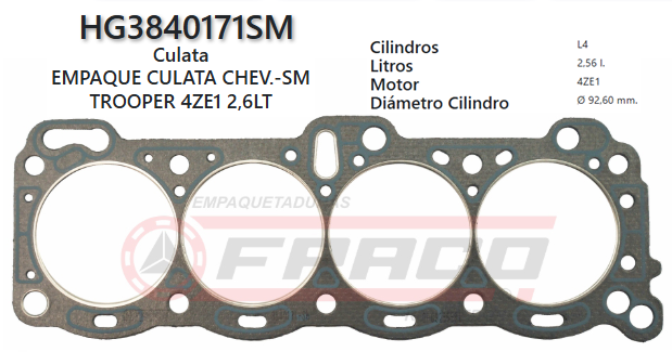 JUNTA DE CULATA ISUZU TROOPER 4ZE1 88/95 (2.0mm)