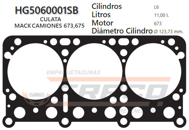 JUNTA DE CULATA MACK 673/675 CAMIONES