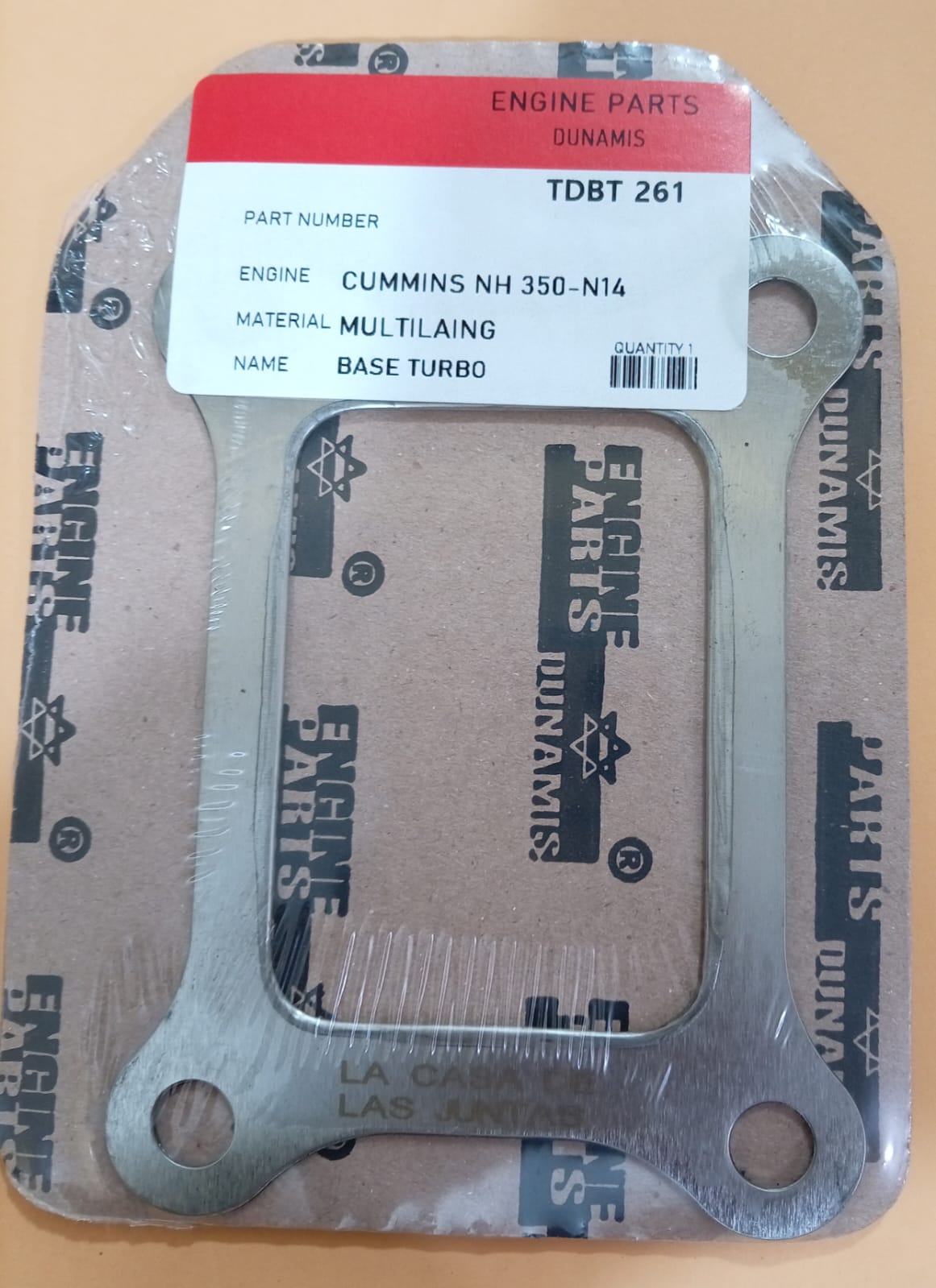 JUNTA DE TURBO CUMMINS HOLSET - N 14 - NH 350