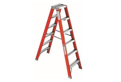 ESCALERA CUPRUM 530-06N TIJERA DOBLE FIBRA VIDRIO 6' NARANJA