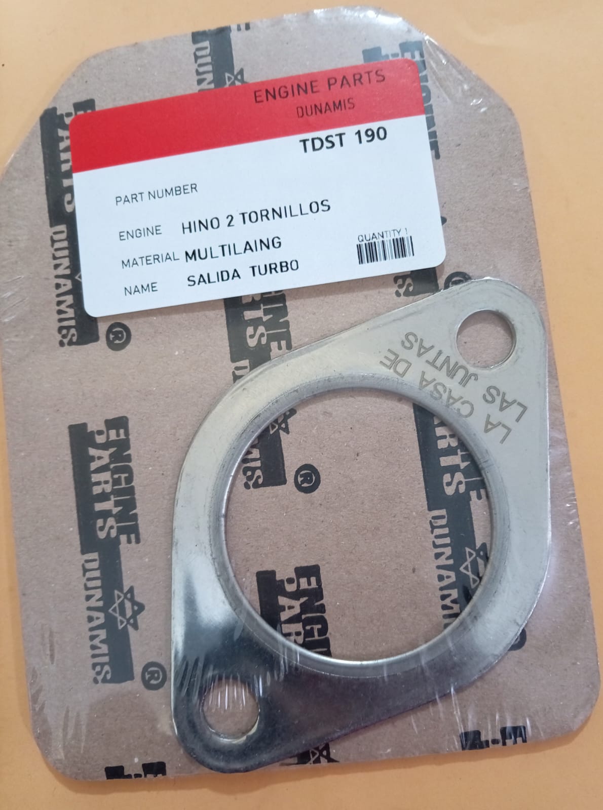 JUNTA DE TURBO Emp. Salida Turbo HINO 2 Tornillos (anillo 56 mm)