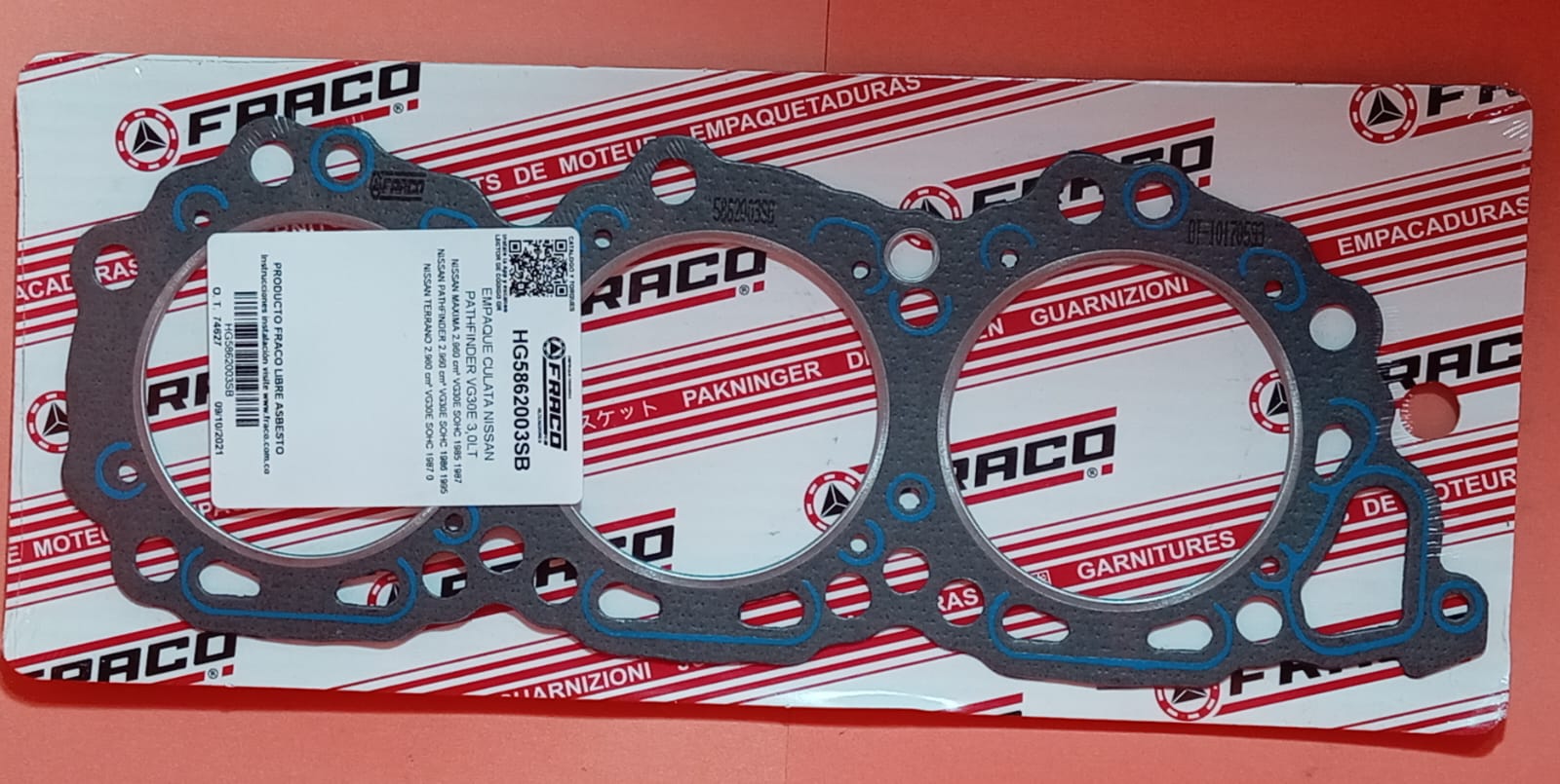 JUNTA DE CULATA NISSAN PATHFINDER VG30E