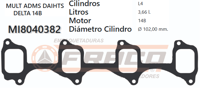 JUNTA DE ADMISION TOYOTA DYNA / DELTA 14B 3.7 88/UP.