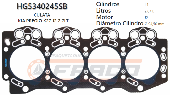 JUNTA DE CULATA KIA PREGIO 2.7 J2 98/UP