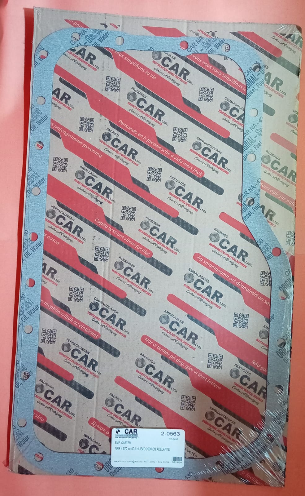 Junta de CRANK ISUZU NQR - NPR, DIESEL, 4HK1