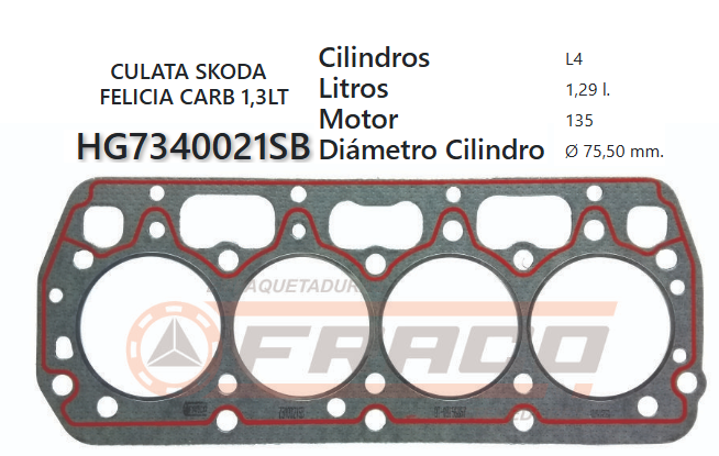 JUNTA DE CULATA SKODA FELICIA 135/136 1.2 89/96