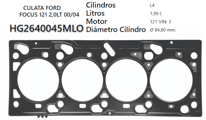 JUNTA DE CULATA FORD FOCUS 121 ZETEC-E 2.0L 00/04