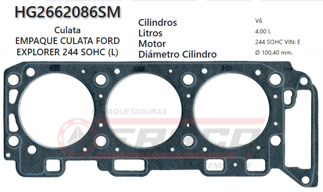 JUNTA DE CULATA FORD EXPLORER 244 4.0 97/07 (IZQ)