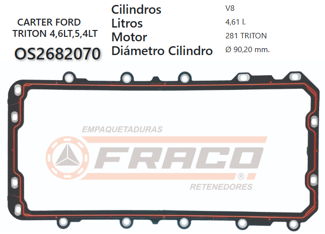 JUNTA DE CRANK FORD LOBO, TRITON 281/2 4.6/5.4L 91/14