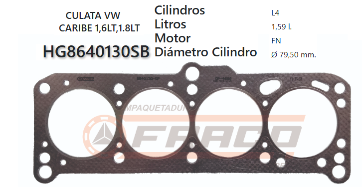 JUNTA DE CULATA VOLKSWAGEN GOLF 74/75 1.5