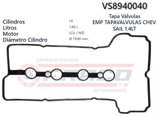 JUNTA DE T/VALVULA CHEVROLET SAIL WULING LCU 1.4L 13/UP