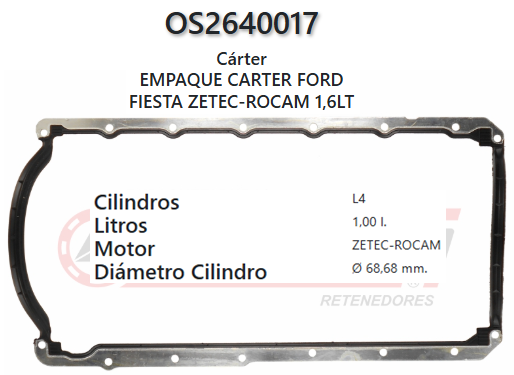 CRANK FORD KA FIESTA, ZETEC, ROCAM, 1.6L, 01/04