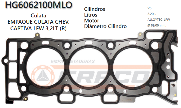 JUNTA DE CULATA CHEVROLET CAPTIVA V6 12V 3.2L 05/10 (IZQ)