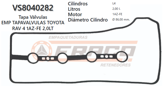 JUNTA DE T/VALVULA TOYOTA RAV4 / CAMRY 1AZ-FE 2.0 00/UP